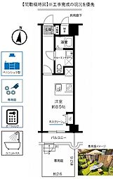 ライオンズマンション相武台前第3 ワンルームの間取図画像