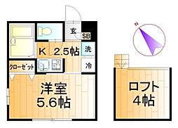 comfortMIMU 1Kの間取図画像