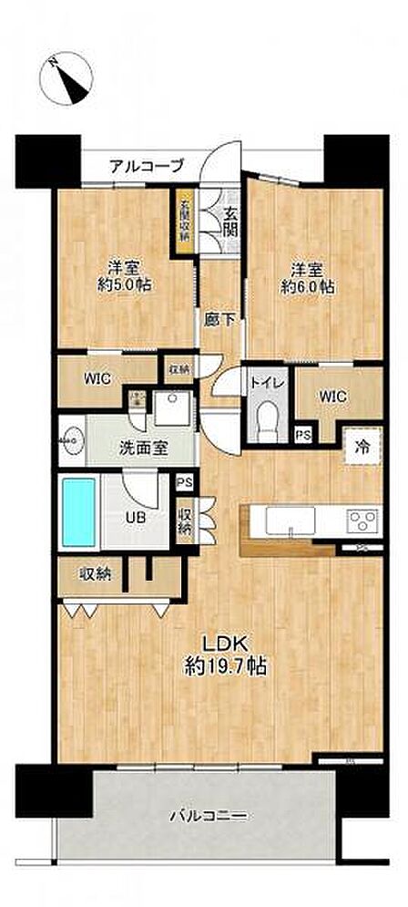 2LDK 間取り