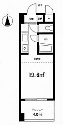 永井ビル 1Kの間取図画像
