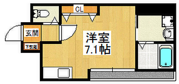 CASA　RAILWAY　SIDE（カーサレイルウェイ） 103｜千葉県船橋市本郷町(賃貸アパート1R・1階・22.10㎡)の写真 その2