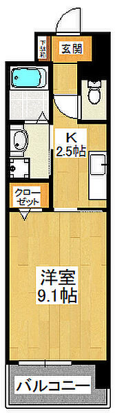 シェーネ　ベルウッド 703｜千葉県市川市田尻3丁目(賃貸マンション1K・7階・30.96㎡)の写真 その2