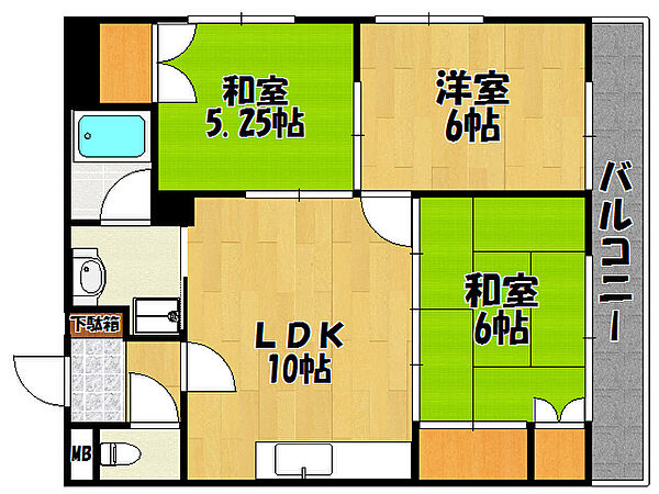 グリーンライフ伊川谷 303｜兵庫県神戸市西区南別府1丁目(賃貸マンション3LDK・3階・57.60㎡)の写真 その2