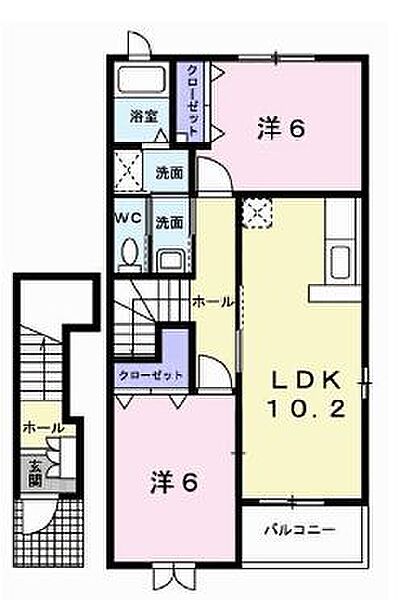 アウローラＡ 202｜兵庫県加古川市尾上町池田(賃貸アパート2LDK・2階・57.02㎡)の写真 その2