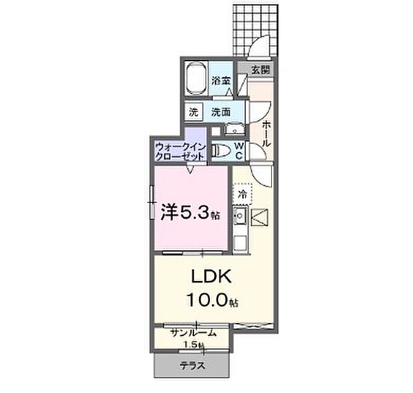 サンセールIIＢ 105｜兵庫県高砂市阿弥陀町南池(賃貸アパート1LDK・1階・40.46㎡)の写真 その2