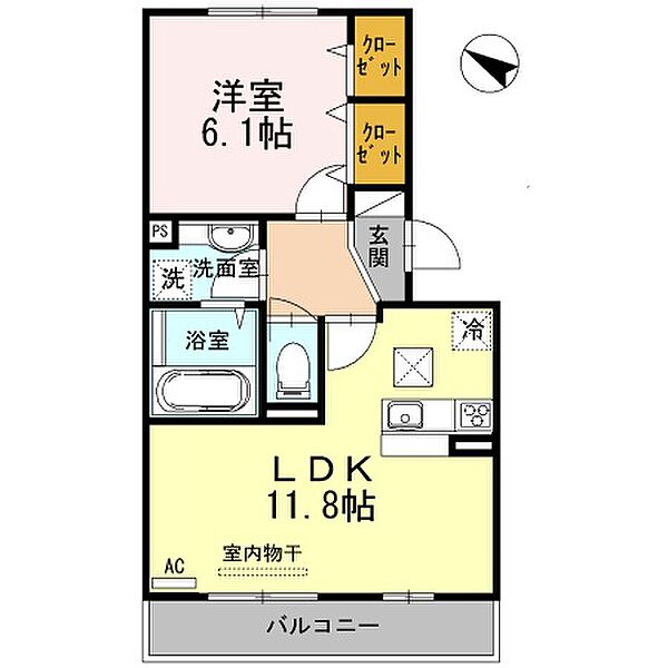 グランソレイユ南多聞台 102｜兵庫県神戸市垂水区南多聞台3丁目(賃貸アパート1LDK・1階・43.93㎡)の写真 その2