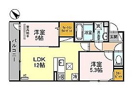 シャルムフルーレ 203 ｜ 兵庫県明石市大久保町福田3丁目（賃貸マンション2LDK・2階・51.44㎡） その2