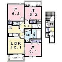 エルモンテ 204 ｜ 兵庫県高砂市阿弥陀町魚橋（賃貸アパート3LDK・2階・64.74㎡） その2