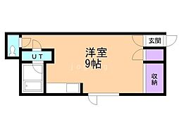 ヴィオーネ137 ワンルームの間取図画像