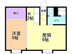 マイルームS16 1LDKの間取図画像