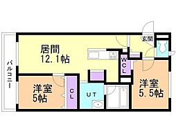間取図画像 2LDK