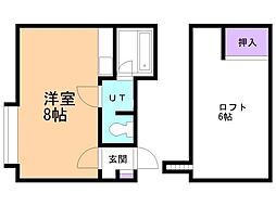 カサ・デ・フェリーチェ ワンルームの間取図画像