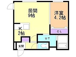 ＧＲＡＮＤＵＫE永山公園通 1階1LDKの間取り