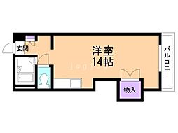 スイーズS4 ワンルームの間取図画像