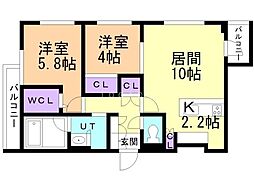 間取図画像 2LDK