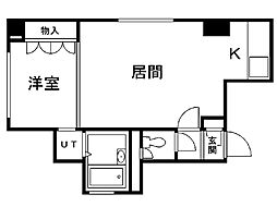 ヴィラススキノ 202 2階1LDKの間取り
