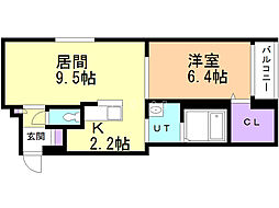 グランスター8 1LDKの間取図画像