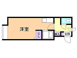 ファーロックコートK18 1Kの間取図画像