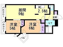 間取図画像 2LDK