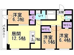 間取図画像 3LDK