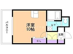 リヴィテージ中島公園 ワンルームの間取図画像