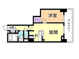 PRIMEURBAN札幌リバーフロント 1LDKの間取図画像