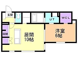 札幌市中央区北八条西20丁目マンション 1LDKの間取図画像