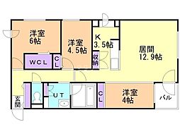 ALPHASQUARES17 3LDKの間取図画像