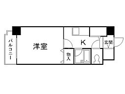 エレガンス円山 1Kの間取図画像