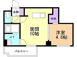 LAVERA大通公園 1LDKの間取図画像