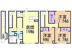 グランシール富士 3LDKの間取図画像