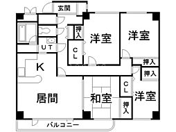 ラ・ムール山鼻 4LDKの間取図画像