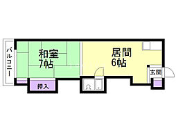 メゾン16 1DKの間取図画像
