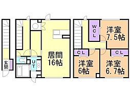 グランシール富士 3LDKの間取図画像
