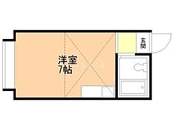 パルハイム友峰 ワンルームの間取図画像