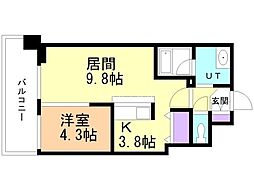 EMBASSYPLACEザレジデンス 1LDKの間取図画像