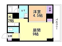 CORB 1LDKの間取図画像