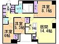 シティタワー札幌大通11階19.8万円