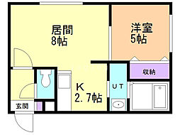 CLAIRBLANC 1LDKの間取図画像