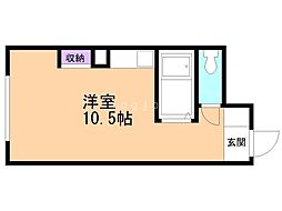 エクセレンス18 ワンルームの間取図画像