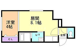 サニーパレス大通東 1LDKの間取図画像