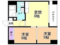 メゾンド琴似 2LDKの間取図画像
