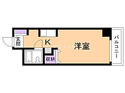 ラ・メール円山公園 1Kの間取図画像
