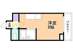 スカイハイツ ワンルームの間取図画像