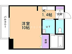 サンウッド札幌医大前 1Kの間取図画像