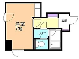 ライオンズシティ南3条 ワンルームの間取図画像