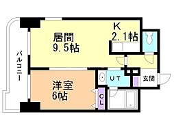 ティアラN5 1LDKの間取図画像