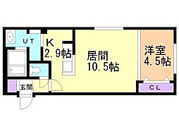 Grace札幌東 1LDKの間取図画像