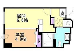 ルラシオン札幌駅前 1DKの間取図画像