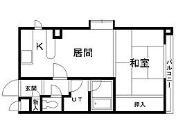 ダイコーBL 1LDKの間取図画像